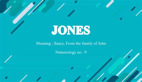 meaning of jones